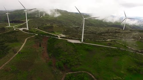 Alternative Energy Wind Power Turbines Station
