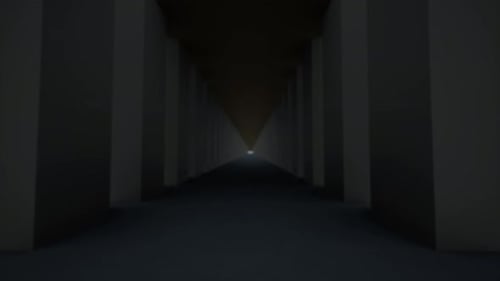 Black Long Corridor Tunnel Modern Interior Empty Space Urban Mockup