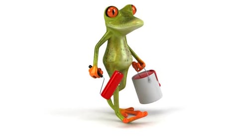 Lustiger Frosch mit Farbe