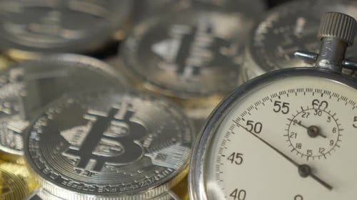Bitcoin and Analogue Metal Stopwatch