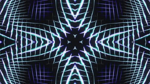 Abstract Blue and Red Led Neon Romb and Grid Vj Loop Animation