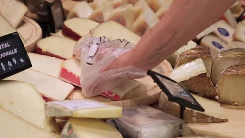 Buying Cheese at Grocery Store