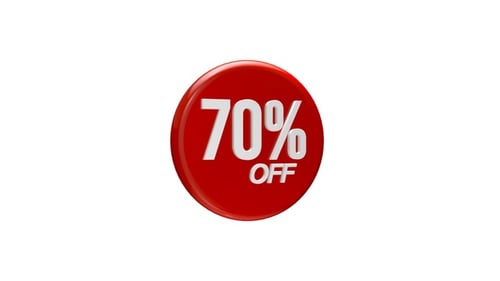 Enroll Now Discount Sale Badge 70 Percent Off