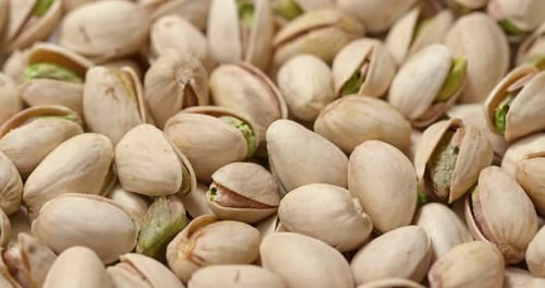 Heap of Pistachios in Shells Close Up