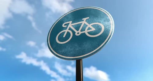 Bike Lane Sign - 4K