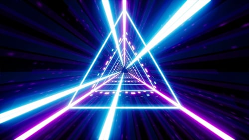 Neonlichtstrahl-Dreieck Vj Loop