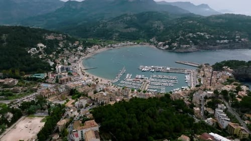 Wunderschöner Lufthafen von Port De Soller, Mallorca, Spanien