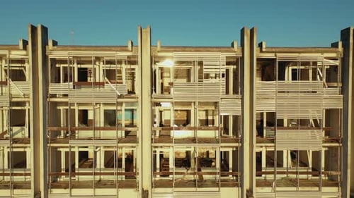 Abandoned Hotel Windows Reflections