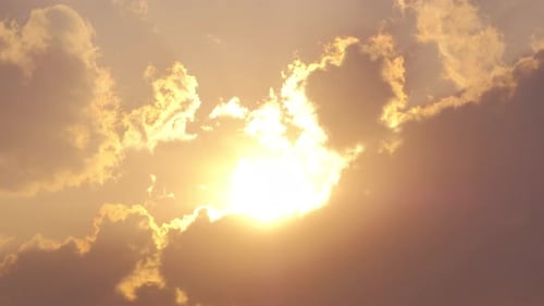 Billowing Clouds Time-Lapse at Golden Hour