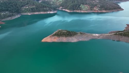 Textur Gebirgsfluss Luftbild 4 K Alanya Türkei