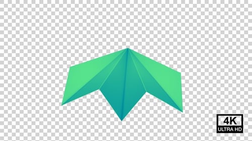 Paper Plane Floating On The Air Aqua