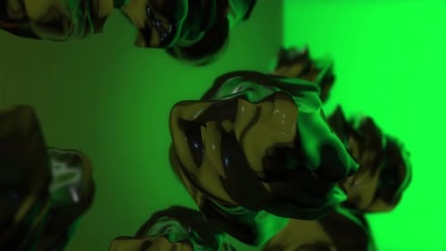 3D abstract animation. Smooth liquid shape.