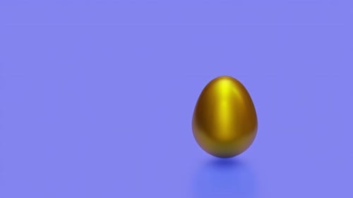 Golden Easter Egg Rolling Animation