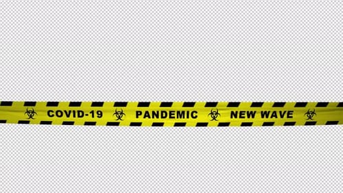 Warning Tape - Virus Pandemic - New Wave - 4K Loop