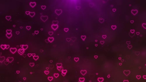 Valentine's Day Hearts Falling