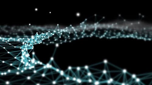 Lines and dots field rotating