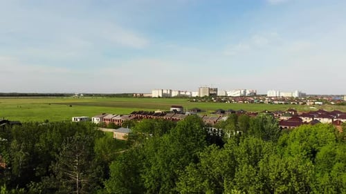 Spring nature in a residential area.