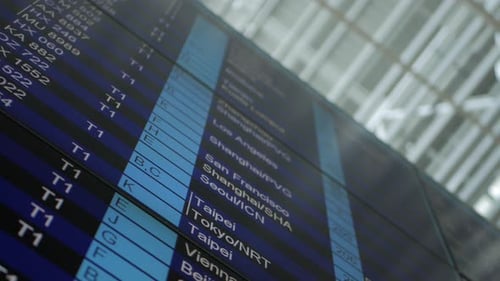 Abflugbrett für internationale Flughäfen