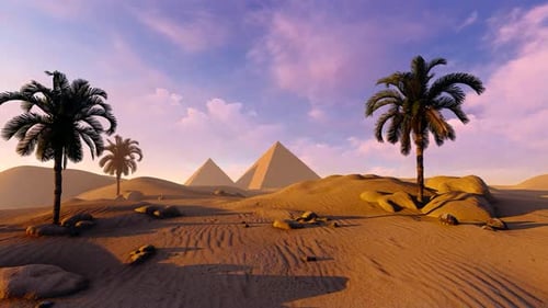 Pyramides dans le désert