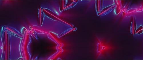 Neon Abstract Liquid Light Patterns Loop Background