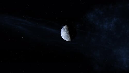 Rotating Planet Earth in Dark Outer Space