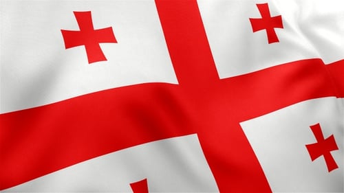 Realistic Waving Flag of Georgia Loop Animation