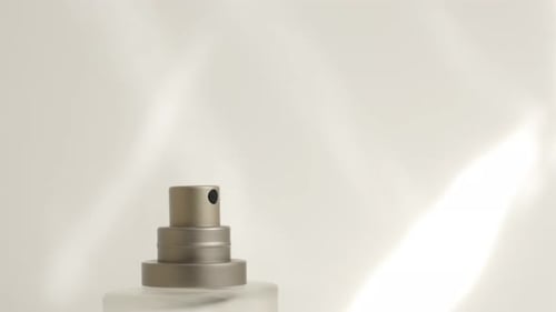 Close Up of Perfume Bottle with Natural Lighting