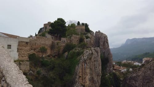 Medieval Castle on Top of the Mountain.