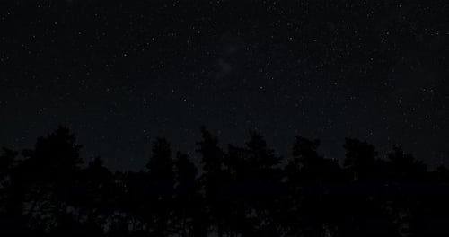 Timelapse of Moving Stars in Night Sky