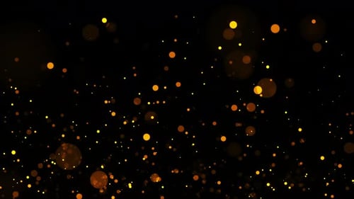 Golden Glowing Particles Rising Elegant Background