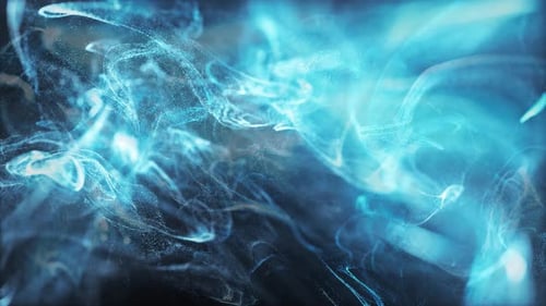 Blue Fluid Particles Background Loop 4K