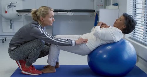 Physiotherapy session at a hospital
