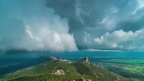 Storm Clouds Over the Mountain Range