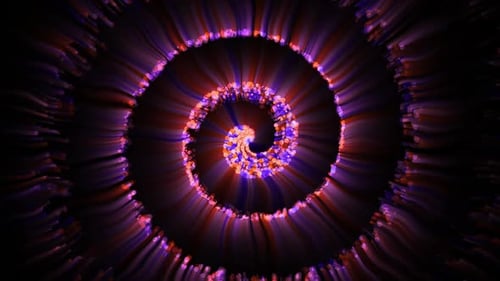 Vibrant Glowing Particle Spiral Loop Background