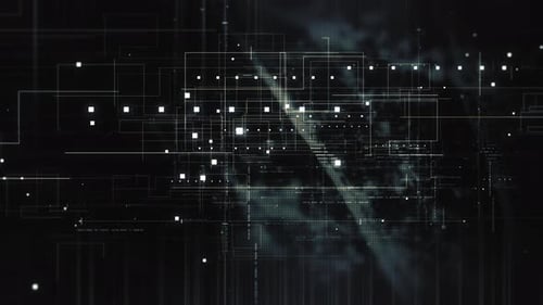 Futuristic Digital Network Grid Lines Background Loop