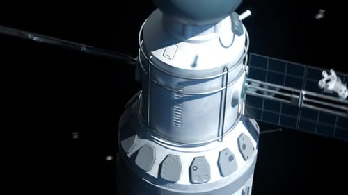 Weltraummüll im Satellitensystem auf der Erdumlaufbahn. Das Konzept der Weltraumverschmutzung