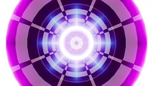 Checkerboard Neon Tunnel Loop 01