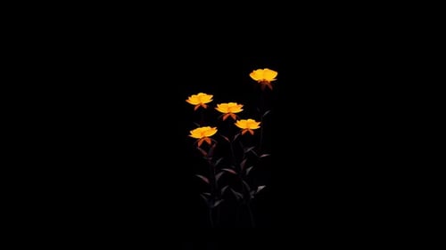 Roses de feu jaunes