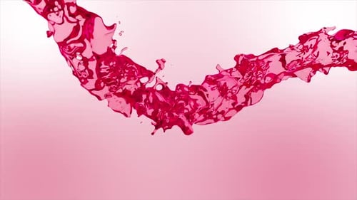 Fluid Pink Splash Overlay Animation