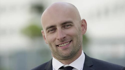 Smiling Man in a Jacket Close Up