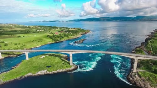 Whirlpools of the Maelstrom of Saltstraumen, Nordland, Norway