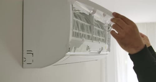 Air Conditioner Maintenance Opening Cover