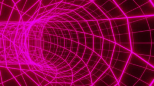 Purple Net Tunnel Through The Metaverse Entry Vj Loop Background 4K