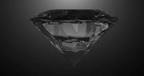Crystal Clear Rotating Diamond Loop Animation