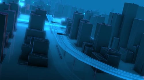 Abstract Digital Futuristic City