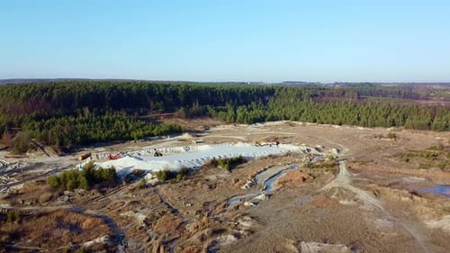Sand Quarry Lake Forest Aerial View