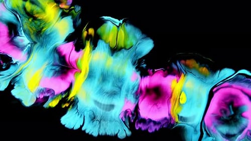 Abstract Flowing Colors on Black Background