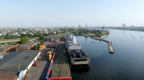 Combat Ships of NATO Countries in the Port of Riga