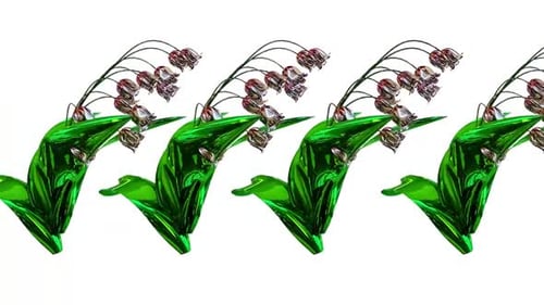 Purple Bellflower Botanical 3D Rendering