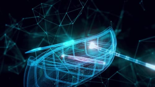Paddle Kayak Or Canoe Hologram Close Up Hd